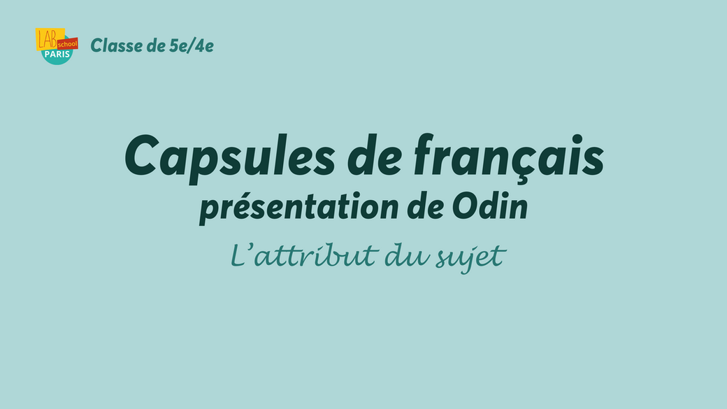 Capsule de français - Odin